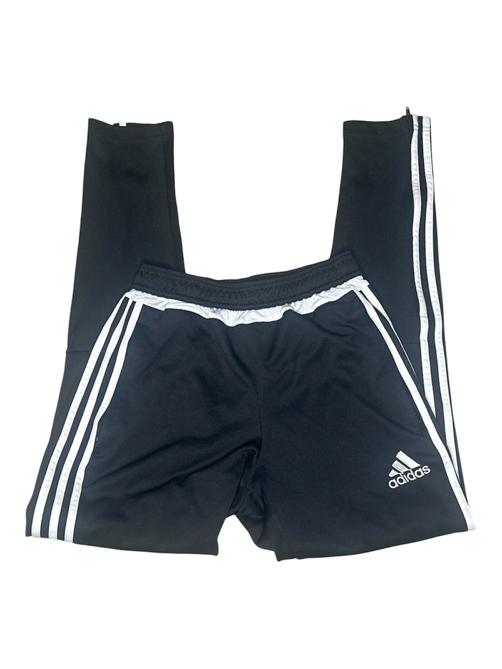 adidas Black Track Pants with White Stripes